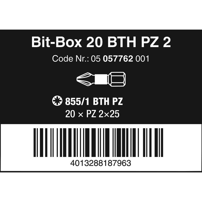 Wera Bit-Box 20 BTH PZ, PZ 2 x 25 mm, 20 pieces
