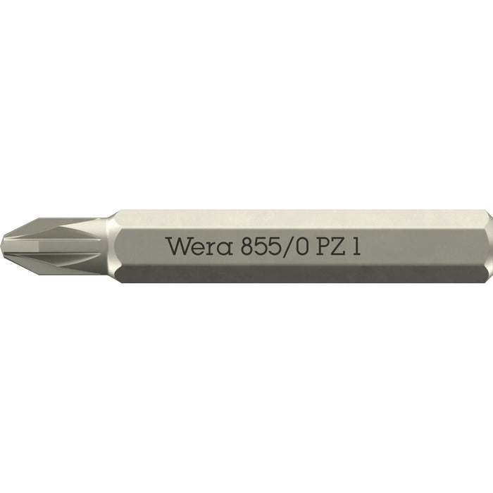 Wera 855/0 Micro bits suitable for Pozidriv screws, PZ 1 x 30 mm