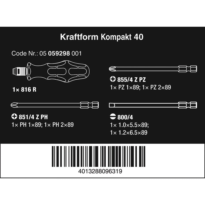 Wera Kraftform Kompakt 40, 7 pieces