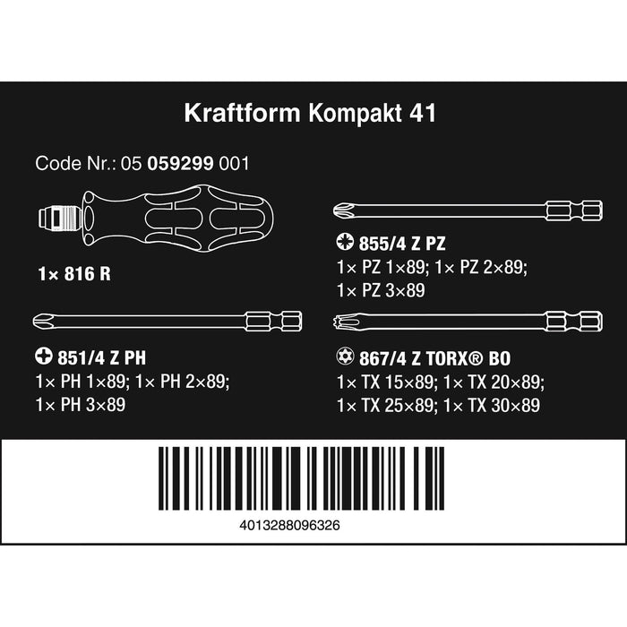 Wera Kraftform Kompakt 41, 11 pieces