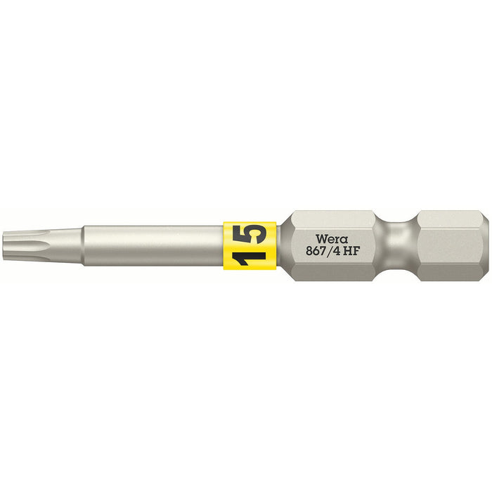 Wera 867/4 TORX® HF Bits with holding function, TX 15 x 50 mm