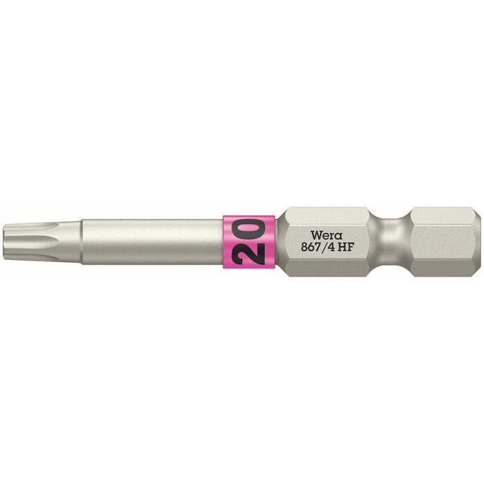Wera 867/4 TORX® HF Bits with holding function, TX 20 x 50 mm