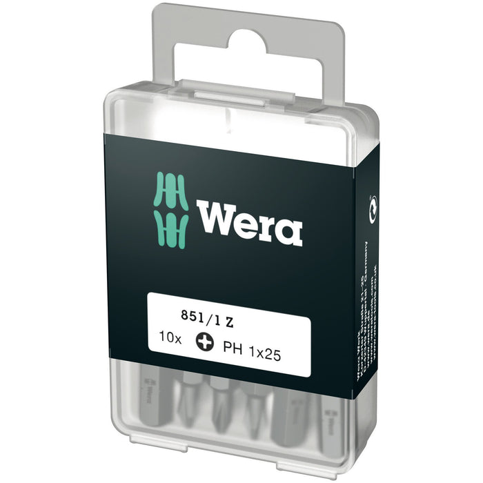 Wera 851/1 Z DIY bits, PH 1 x 25 mm, 10 pieces