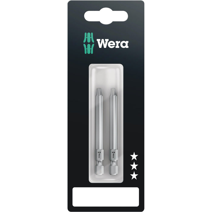 Wera 867/4 Z TORX® BO SB bits with bore hole, TX 30 x 70 mm, 2 pieces
