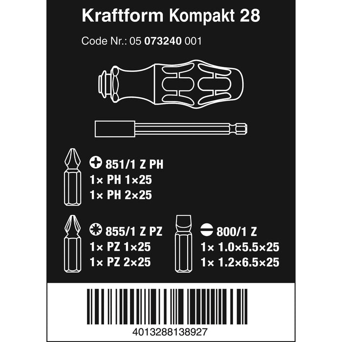 Wera Kraftform Kompakt 28 SB, 6 pieces