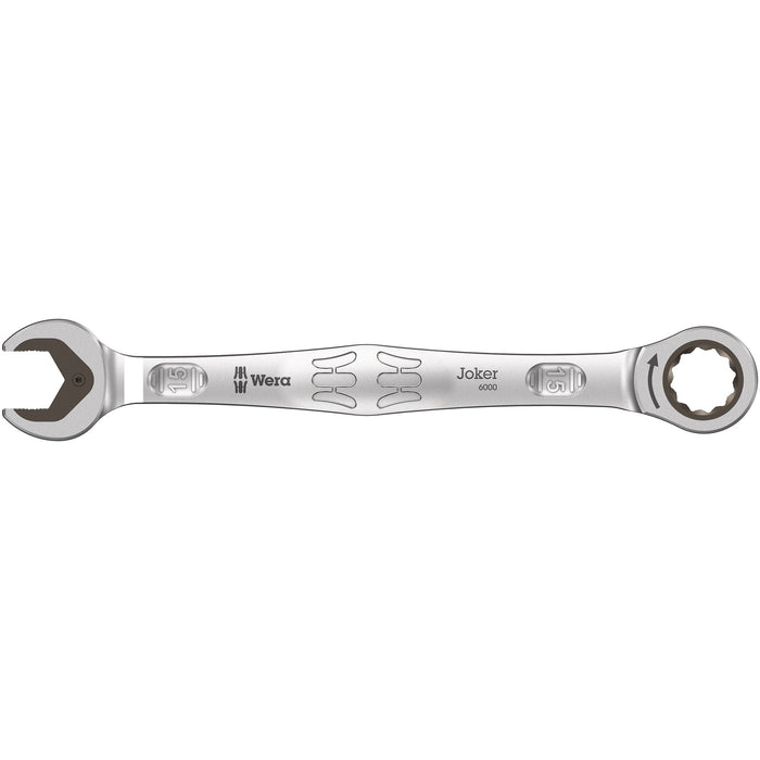 Wera 6000 Joker Ratcheting combination wrenches, 15 x 200 mm