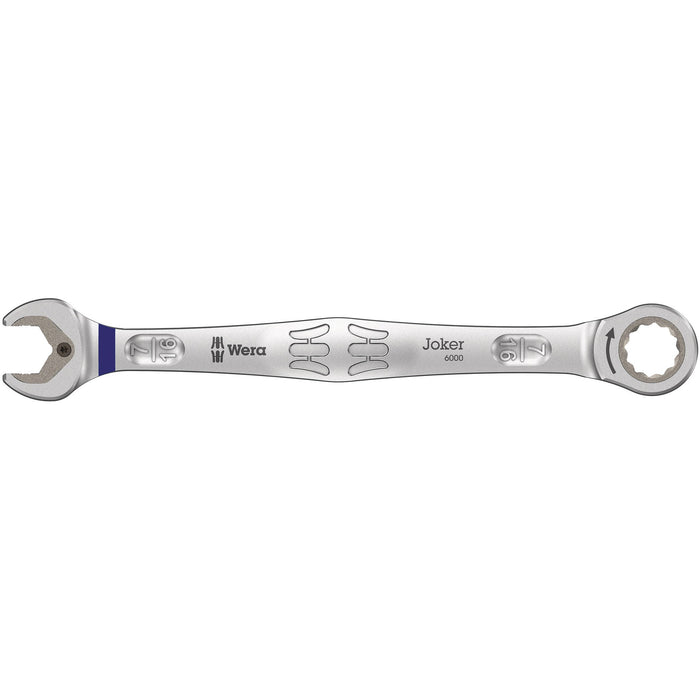 Wera 6000 Joker Ratcheting combination wrenches, Imperial, 7/16" x 165 mm