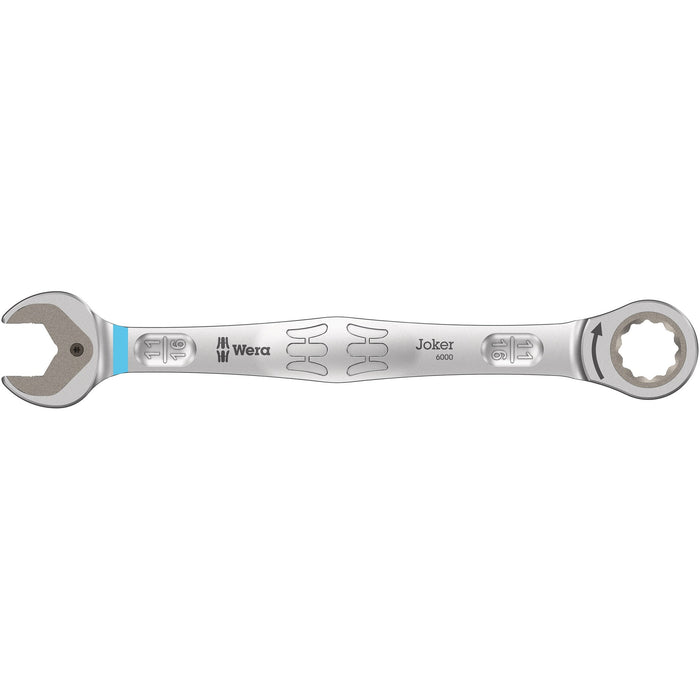 Wera 6000 Joker Ratcheting combination wrenches, Imperial, 11/16" x 235 mm