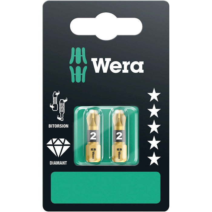 Wera 855/1 BDC SB bits, PZ 2 x 25 mm, 2 pieces