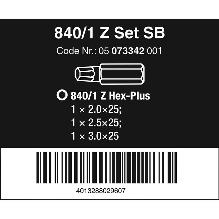 Wera 840/1 Z Sets SB, 3 pieces