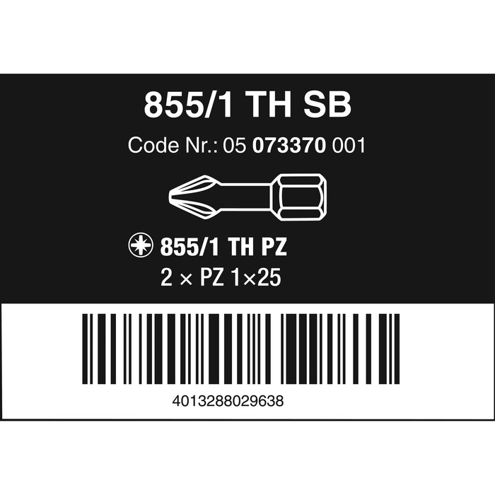Wera 855/1 TH SB bits, PZ 1 x 25 mm, 2 pieces