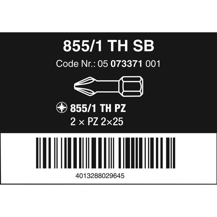 Wera 855/1 TH SB bits, PZ 2 x 25 mm, 2 pieces
