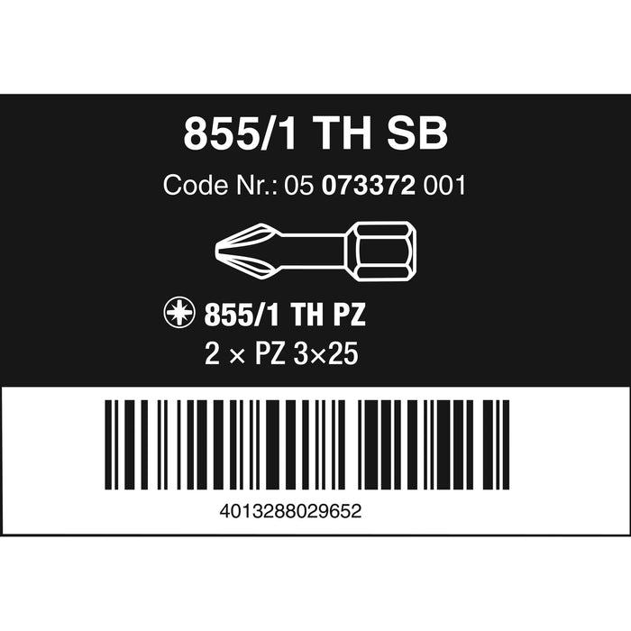 Wera 855/1 TH SB bits, PZ 3 x 25 mm, 2 pieces