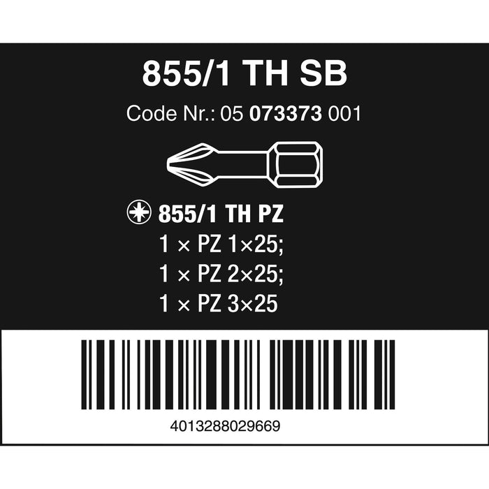 Wera 855/1 TH SB bits, 3 pieces