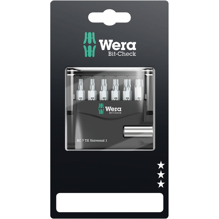 Wera Bit-Check 7 TX Universal 1 SB, 7 pieces
