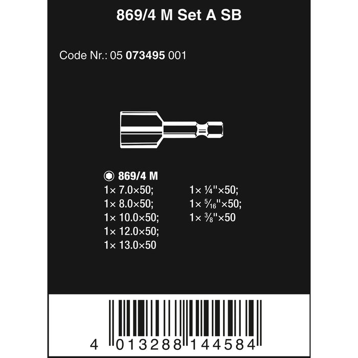 Wera 869/4 M Set A SB, 8 pieces