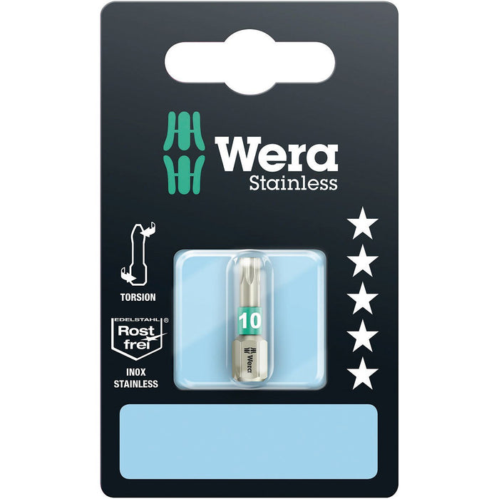 Wera 3867/1 TS SB TORX® bits, stainless, TX 10 x 25 mm