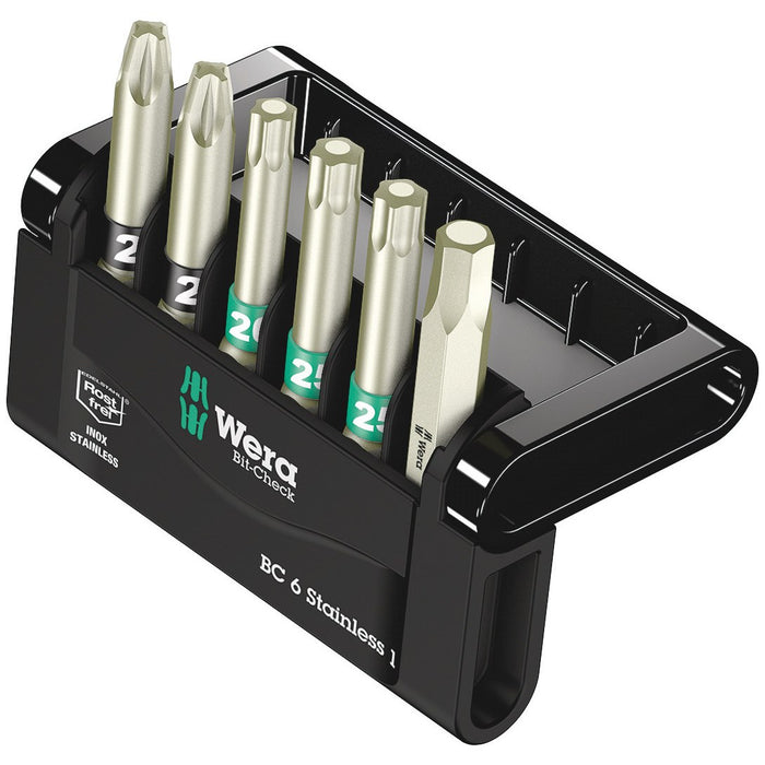 Wera Bit-Check 6 Stainless 1 SB, 6 pieces