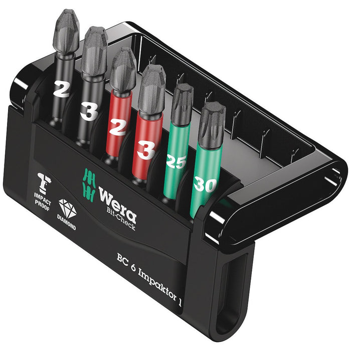 Wera Bit-Check 6 Impaktor 1 SB, 6 pieces