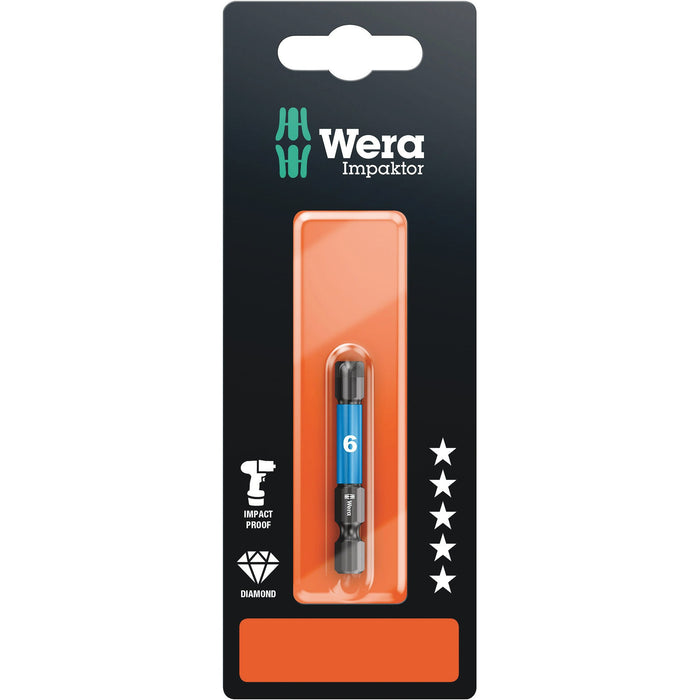 Wera 840/4 IMP DC Impaktor bits SB, 6 x 50 mm