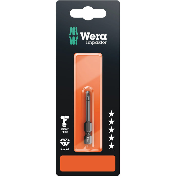 Wera 868/4 IMP DC SB Impaktor square head socket bits, # 2 x 50 mm