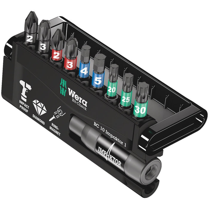 Wera Bit-Check 10 Impaktor 1 SB, 10 pieces