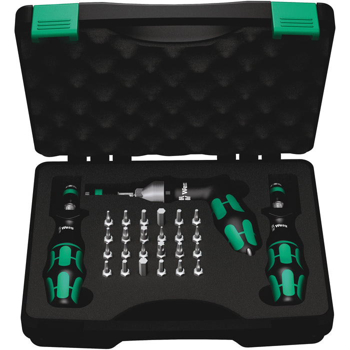 Wera 7440/41/42 Kraftform torque screwdriver set 0.3-6.0 Nm, 27 pieces