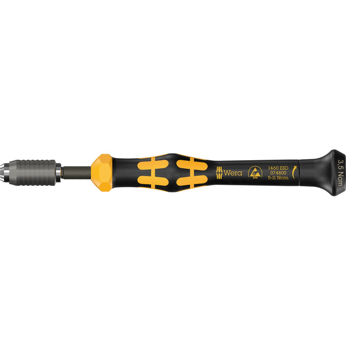 Wera 1460 ESD Kraftform Micro torque screwdrivers, with factory pre-set value