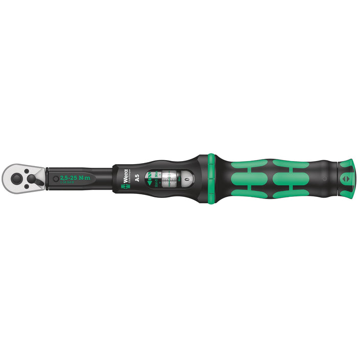Wera Click-Torque A 5 torque wrench with reversible ratchet, 2.5-25 Nm, 1/4" x 2.5-25