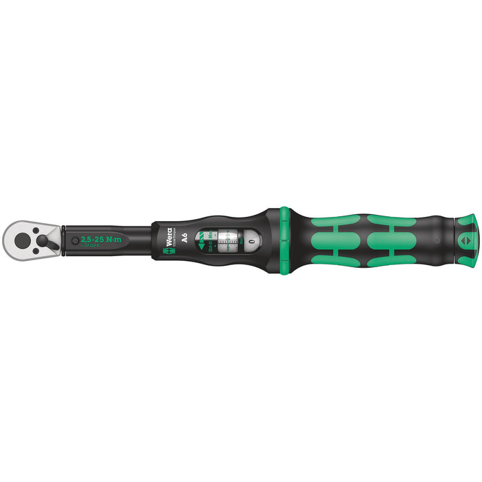 Wera Click-Torque A 6 torque wrench with reversible ratchet, 2.5-25 Nm, 1/4" x 2.5-25