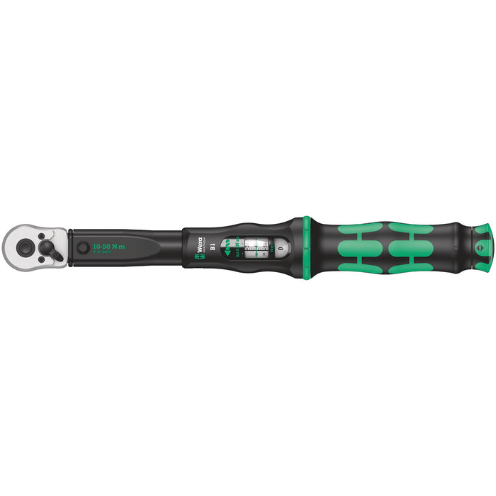 Wera Click-Torque B 1 torque wrench with reversible ratchet, 10-50 Nm, 3/8" x 10-50
