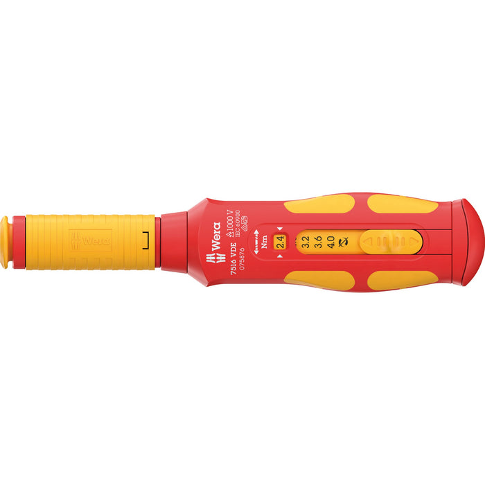 Wera 7516 VDE Kraftform Safe-Torque Speed Torque screwdriver, 2.4-4.0 Nm, 9 x 2.4