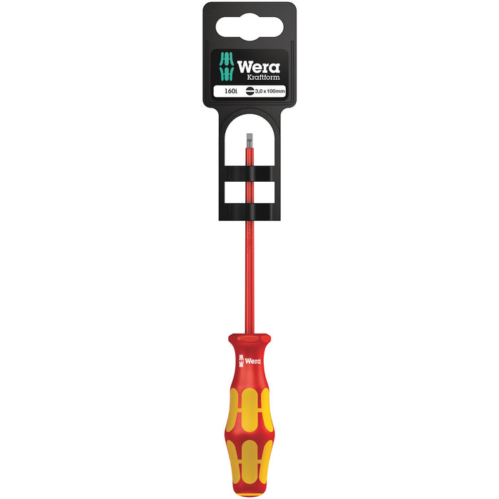 Wera 160 i SB VDE Insulated screwdriver for slotted screws, 0.5 x 3 x 100 mm