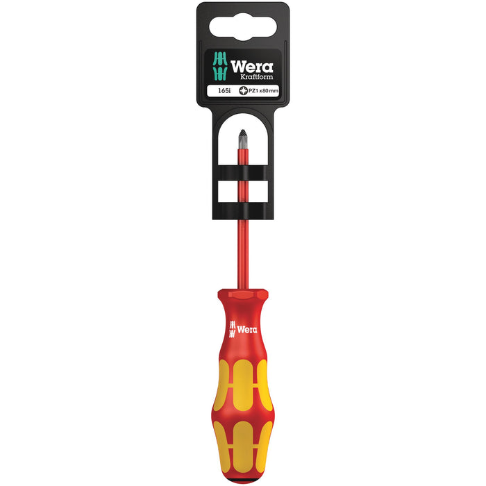 Wera 165 i PZ SB VDE Insulated screwdriver for Pozidriv screws, PZ 1 x 80 mm