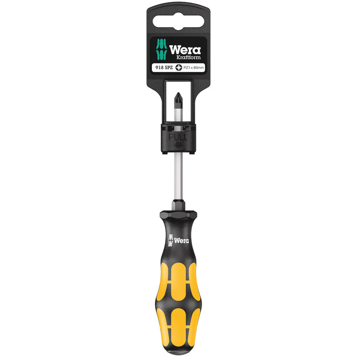 Wera 918 SPZ SB Screwdriver for Pozidriv screws, PZ 1 x 80 mm