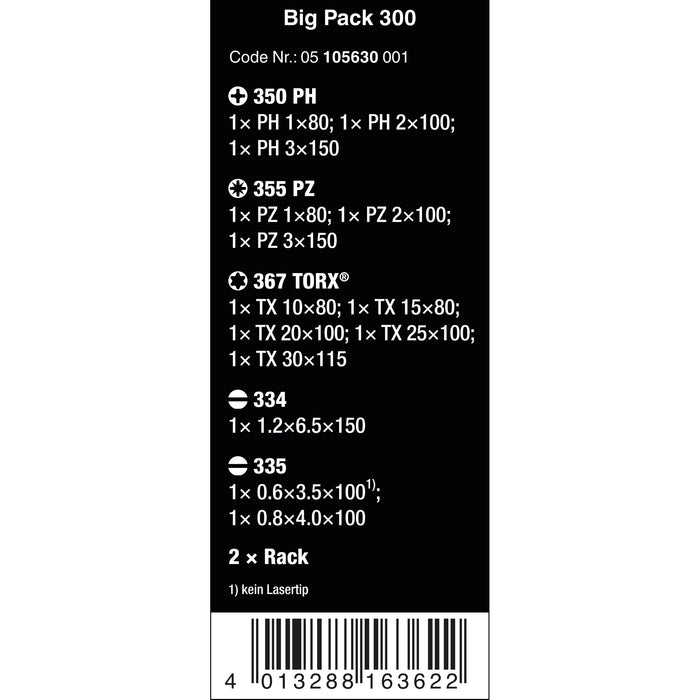 Wera Kraftform Big Pack 300, 14 pieces