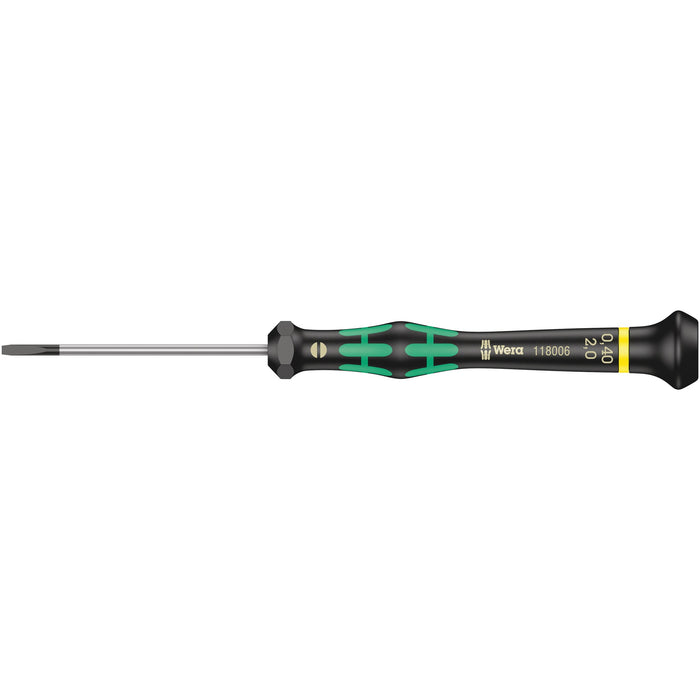 Wera 2035 Screwdriver for slotted screws for electronic applications, 0.40 x 2 x 60 mm