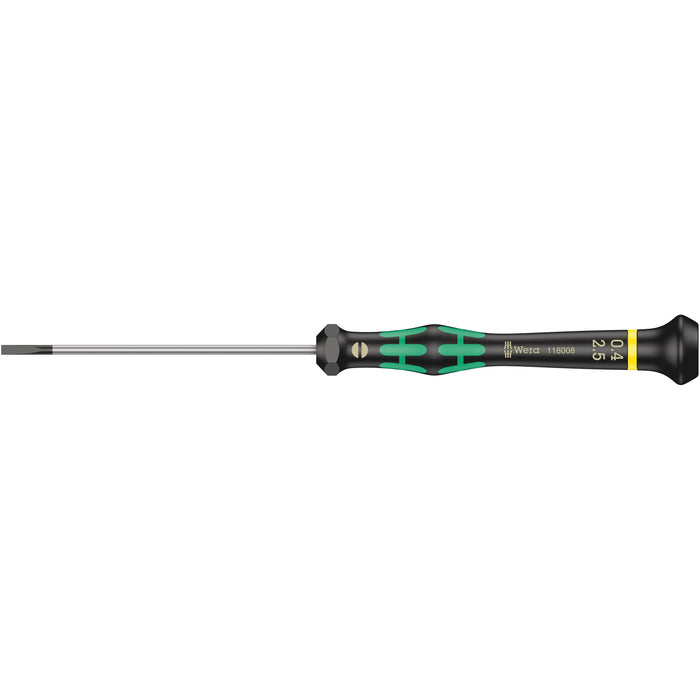 Wera 2035 Screwdriver for slotted screws for electronic applications, 0.40 x 2.5 x 80 mm