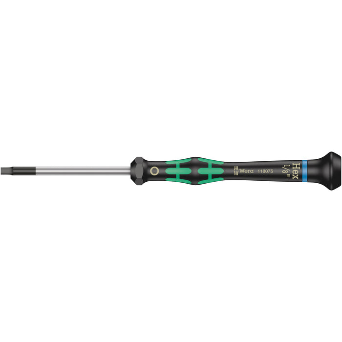 Wera 2054 Screwdriver for hexagon socket screws for electronic applications, 1/8" x 60