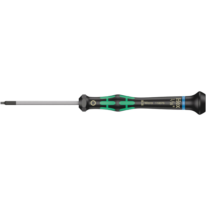 Wera 2054 Screwdriver for hexagon socket screws for electronic applications, 1/16" x 60