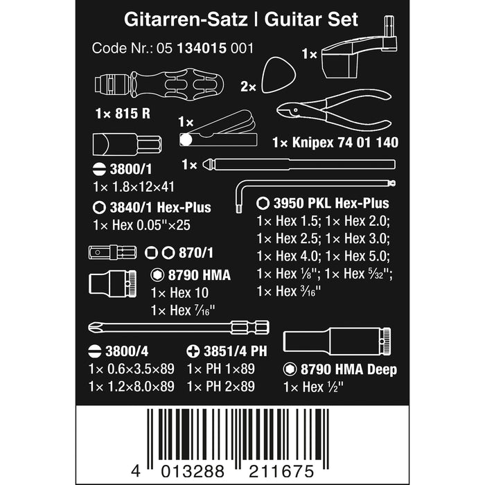 Wera 9100 Guitar tool set, 26 pieces