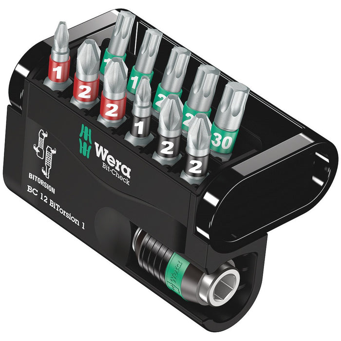 Wera Bit-Check 12 BiTorsion 1 SB, 12 pieces