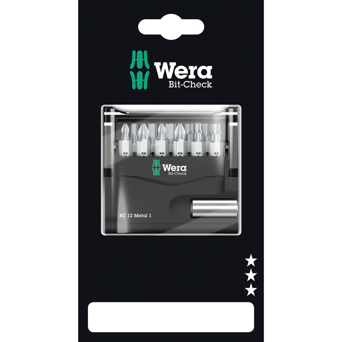 Wera Bit-Check 12 Metal 1 SB, 12 pieces