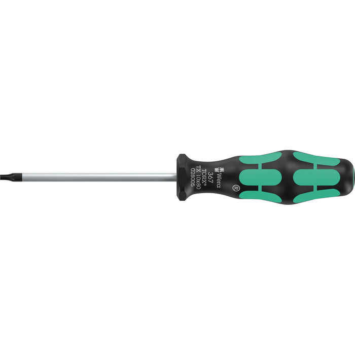 Wera 367 TORX® BO Screwdriver for tamper-proof TORX® screws, TX 10 x 80 mm