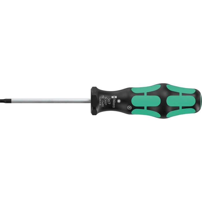 Wera 367 TORX® BO Screwdriver for tamper-proof TORX® screws, TX 15 x 80 mm