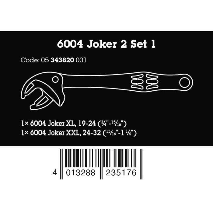 Wera 6004 Joker 2 set 1 Self-setting spanner set, 2 pieces