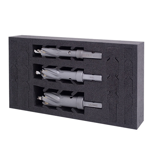 HMT VersaDrive TCT HoleCutter InsertFoam Set: 14, 18, 22mm - Hurstbourne Forge Welding Supplies
