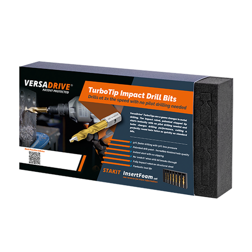 HMT VersaDrive TurboTip Impact Drill Bit Set 17/32, 9/16, 5/8, 11/16, 3/4, 13/16" - Hurstbourne Forge Welding Supplies