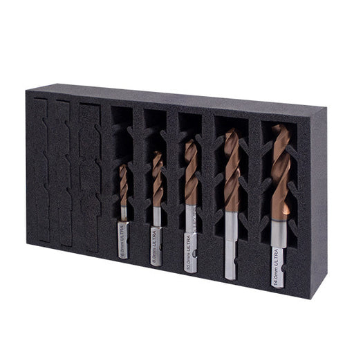 HMT Versadrive ULTRA Coated Drill Bit InsertFoam Set 6,8,10,12,14mm - Hurstbourne Forge Welding Supplies