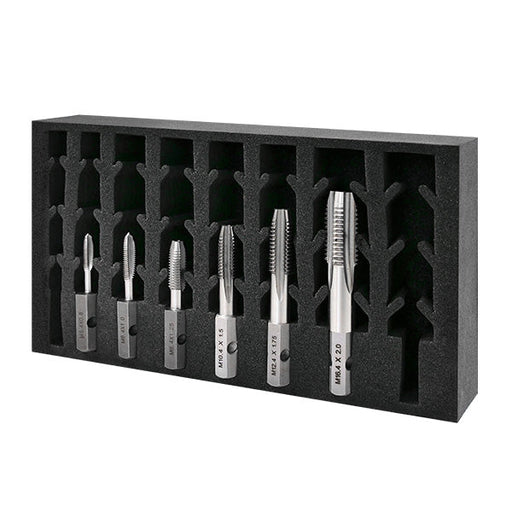 HMT VersaDrive Oversize Galv ImpactaTap 6 Pc InsertFoam Set: M5.4, M6.4, M8.4, M10.4, M12.4, M16.4 - Hurstbourne Forge Welding Supplies